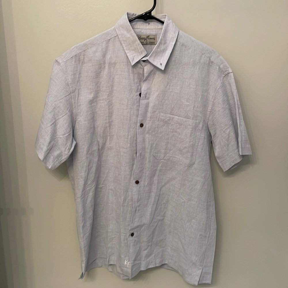 Kenny Flowers Light Blue Linen Button Down
